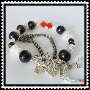 🆕✅SWARVOSKI LOVES STONE BLACK/WHITE/RED BRACELET